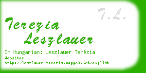 terezia leszlauer business card