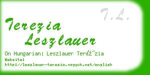 terezia leszlauer business card